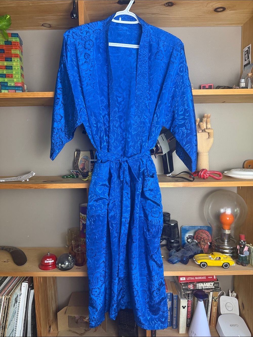 Vintage Robe Satin Royal Blue